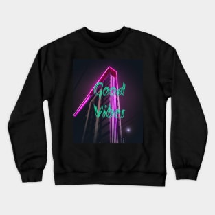 Good Vibes Vaporwave Outrun Vintage Crewneck Sweatshirt